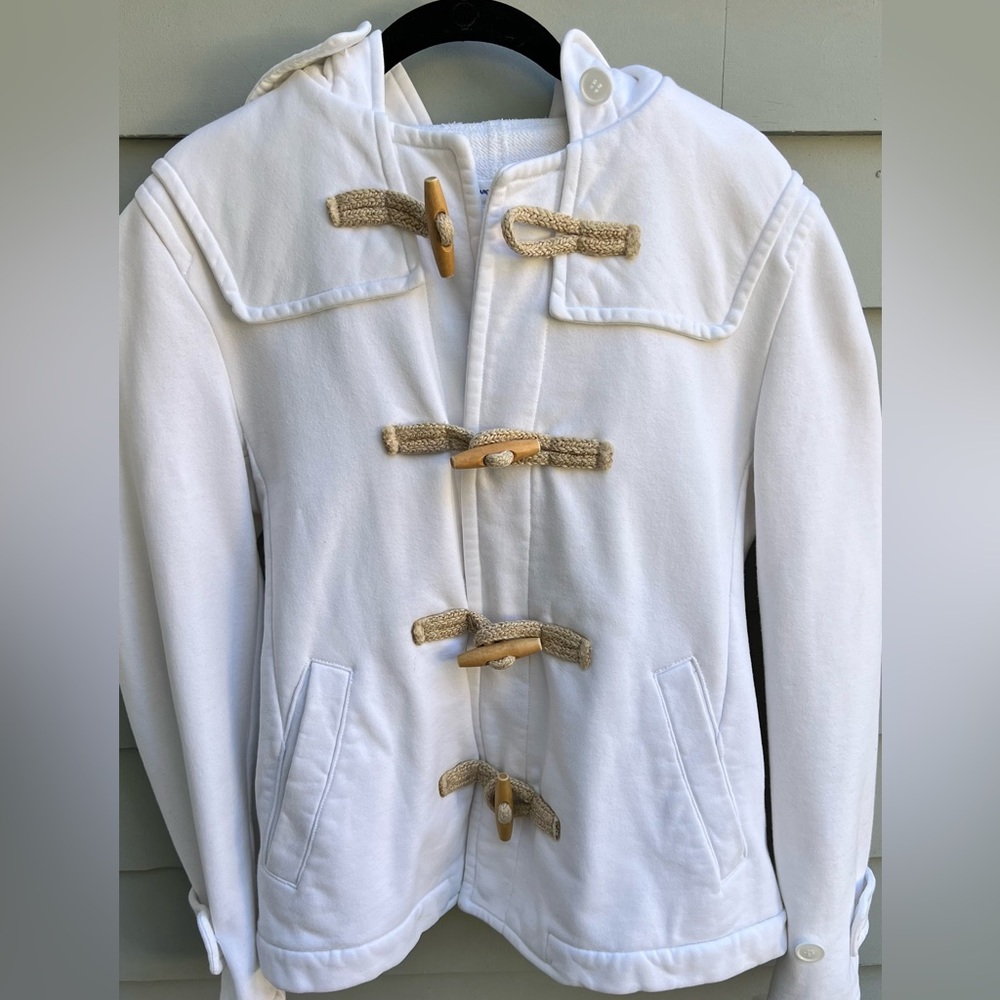 Vintage Comme de Garçons shirt sz M unisex white hoodie, very rare, see video